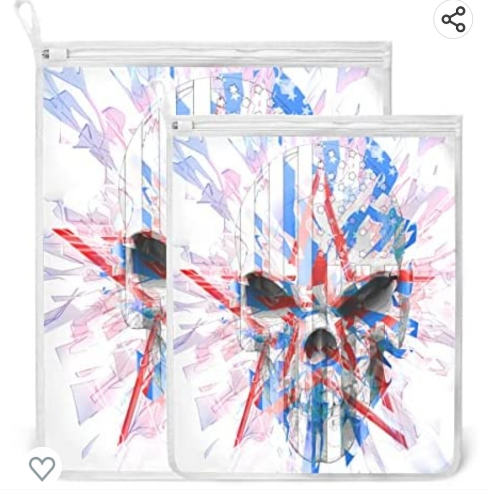 2 Piece Skull Mesh Laundry Bags